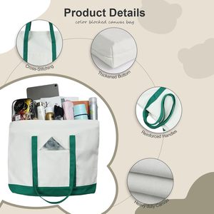 Sac fourre-tout en toile avec logo personnalisé imprimé réutilisable et économique avec un design unique - Product Image 3