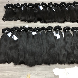 Lots de Cheveux Humains Noirs Bruts Vietnamiens en Gros, Tissage Droit, Double Trame, Cuticules Entièrement Alignées, Aspect Naturel Doux, Qualité Premium - Product Image 5