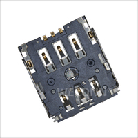 Connecteur de carte Nano SIM à charnière WECONN WL-SIM150-163 6PIN+0 H=1.50mm, personnalisable, certifié IATF16949/ISO9001