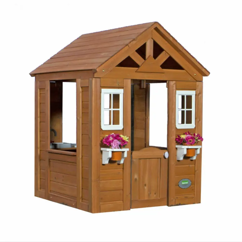 Creative new products custom crafts Wooden children play house playhouses for kids wooden