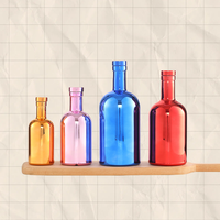 Großhandel Wodka Flaschen Leere Flaschen High-End Transparente Matti erte Sprüh lackierte Galvani sierte Glas Eis Weinflaschen