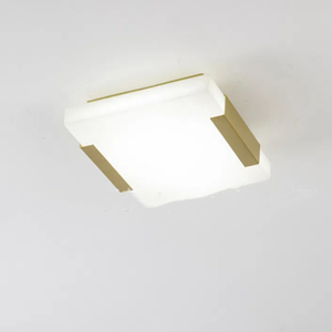 Laiton <span class=keywords><strong>pince</strong></span> plafonnier décoration salon chambre cuivre lustre lumière albâtre gâteau marbre plafonniers - Product Image 6