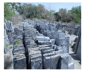 Heavy Duty Black Limestone Thick Exterior Slabs for Villa Elevation Walls, Patio Surface Paving & <b>Landscape</b> Architectural Uses - Product Image 2
