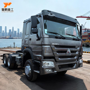 SinoH0WO Truk Traktor Trailer Head Bekas Euro 2 Diesel Weichai 371 HP Setir Kiri Howo 50 Ton 6x4 - Product Image 5