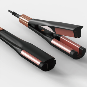2 en 1 Wave Big Barrel Deep U Hair Crimping Iron Rizador Waver Hair Curler PTC Calentadores rizador - Product Image 3