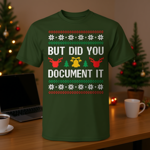Mais avez-vous documenté ça ? T-shirt de Noël moche, cadeau de vacances pour employé de bureau - Product Image 3
