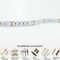 Bande lumineuse LED intelligente 5050 Rgb, 120 LED/m, contrôle à distance par application, bande lumineuse flexible, 24v 12v, ambiance de fête, bar, bande lumineuse LED 5m
