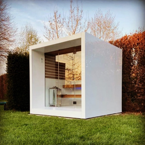 نماذج متفجرة نوافذ زجاجية بانورامية 4 أشخاص استخدام ساونا الشوكلوك الأبيض في الهواء الطلق - Product Image 4