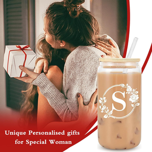 <span class=keywords><strong>Prix</strong></span> <span class=keywords><strong>de</strong></span> gros usine 16 oz tasse à café tasse à bière avec lettres tasses en verre avec couvercle en bambou et verre paille tasse en verre - Product Image 4