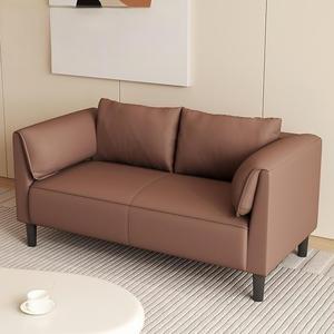 Juego de Sofás Dobles Sencillos de Lujo para Apartamentos Pequeños, Rectangulares, de Madera y Tela, con Patas de Acero Inoxidable y Relleno de Esponja para Salas de Estar - Product Image 3