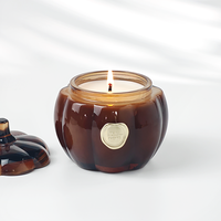Einzigartige Glas-Kürbisförmige Kerzen mit Anpassbaren Etiketten Duftkerzen für Heimdekoration Aromatherapie.
