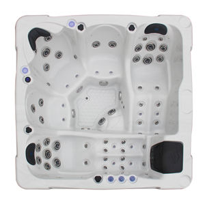 Nouveau design approuvé CE <span class=keywords><strong>spas</strong></span> extérieurs de luxe 5 personnes massage <span class=keywords><strong>deluxe</strong></span> bain à remous moderne effet d'éclairage LED bains thermaux pour le jardin - Product Image 5
