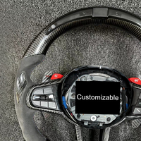 Volant en fibre de carbone personnalisé pour BMW G22 G23 G20 G28 avec poignée en Alcantara, affichage LED, compatibilité universelle M1/M2