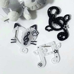 Set de Accesorios de Notas Musicales de Acrílico de Alta Calidad y Diseño Moderno para Instrumentos Musicales DIY, Colores Elegantes para Mosquetones y Llaveros - Product Image 3
