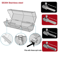 Panier roulant en acier inoxydable SEB SS304 pour rôtissoire, accessoires de cuisson pour barbecue extérieur au charbon de bois