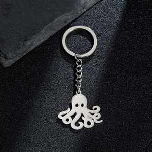 Trendy Octopus Animal Stainless Steel Keychain for <b>Men</b> <b>Keyring</b> Bag Charm Key Chain Jewelry llaveros Para Hombre - Product Image 3