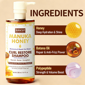 Trattamento <span class=keywords><strong>per</strong></span> <span class=keywords><strong>Capelli</strong></span> al Cheratino Organica e Olio di Argan del Produttore, Crema Idratante Lisciante, Riparazione <span class=keywords><strong>per</strong></span> <span class=keywords><strong>Capelli</strong></span> Danneggiati e Ricci, <span class=keywords><strong>Shampoo</strong></span> al Miele di Manuka - Product Image 3