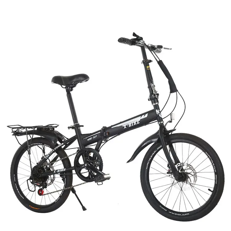 Bicicleta de montanha dobrável adulto, qualidade superior, 20 polegadas, estoque de fábrica, bicicleta dobrável, com quadro de aço carbono, para venda