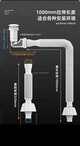 WATERMARK BIG <span class=keywords><strong>bouchon</strong></span> en acier inoxydable égouttoir de lavabo Pop Up déchets pour <span class=keywords><strong>bouchon</strong></span> d'évier de salle de bain couvercle en céramique <span class=keywords><strong>avec</strong></span> tuyau rétractable - Product Image 5