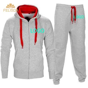 पुरुषों के सूट आकस्मिक Tracksuit सेट सर्दियों गिरावट खेल जैकेट जिपर Hoodies और Sweatpants 2 टुकड़ा खेलों पुरुषों कपड़े