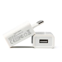 Chargeurs de téléphone USB muraux HNT 5V1A, prise EU/US, adaptateur secteur portable AC 5W avec 1 port USB