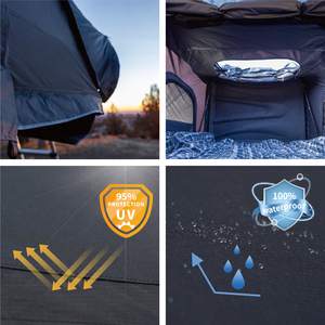 Yescamp off road Pop <span class=keywords><strong>Up</strong></span> xe tải vỏ sò Inflatable ngoài trời nhôm 4 người Roof Top Lều Hardshell cắm trại cho xe - Product Image 6