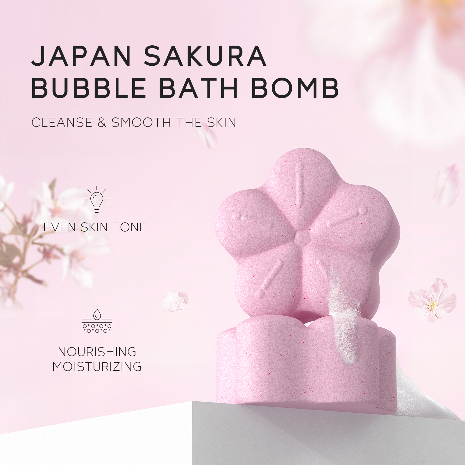 LAIKOU JAPAN SAKURA BUBBLE Bath Bomb - 30g Nourishing Body Wash