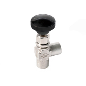Vanne à aiguille manuelle 1/4NPT 3000Psi en acier inoxydable à angle droit pour liquides et gaz haute pression - Product Image 1