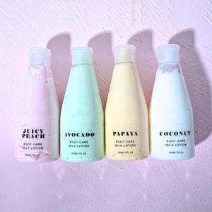 Loción Corporal de Leche para el Cuidado de la Piel Orgánica de Marca Privada 200ml con Extractos de Frutas - Fórmula Blanqueadora con Coco, Papaya, <span class=keywords><strong>Aloe</strong></span> <span class=keywords><strong>Vera</strong></span> y Manzana - Product Image 2