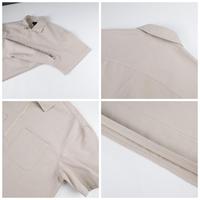 Chemises d'été décontractées pour hommes 100 % coton, à demi-zip, coupe droite ample, personnalisables, séchage rapide, écologiques