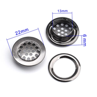 Hongleeda Œillets métalliques durables en maille, plaqués nickel noir et bronze, forme 22x13x6mm pour vêtements