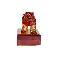 Collection d'art en verre cristal d'animaux faits à la main, cadeaux d'affaires, artisanat Feng Shui, statue de tigre, procédé de la cire perdue, ArtFamily Jiangsu