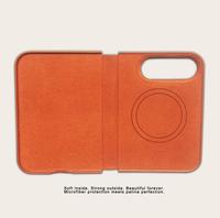 Étui de téléphone en cuir véritable de luxe pour Apple Iphone 18 Fold Duo, housse magnétique, logo personnalisé haut de gamme, Boman