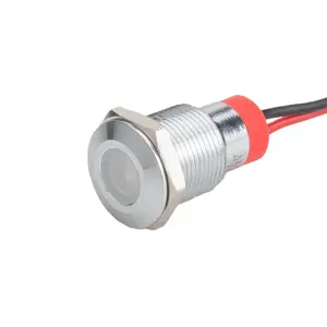 LVBO equipment indicator lights12mm RGB Three Color Or Red Green Yellow LED Illuminated Led Signal Indicator Lamp Light