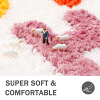 Tapis de bain touffeté antidérapant en microfibre douce et absorbante, design OEM, pour chambre d'enfant, motif mignon et moelleux
