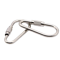 Petit mousqueton en forme de D à verrouillage par vis, simple, autobloquant, anti-chute, haute résistance, pour le camping, la randonnée, la pêche, le sac à dos