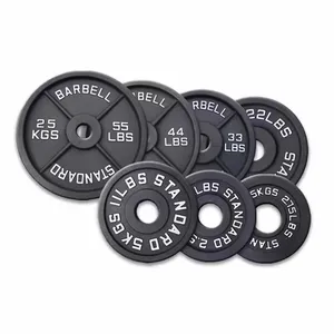 Profesyonel spor salonu Metal ağırlık plakası ticari kullanım yüksek kaliteli ağırlık kaldırma spor dökme demir ağırlık plakaları