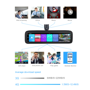4chs ghi âm Android 9 gương xe DVR với Wifi GPS Navigation và ADAS màn hình từ xa 4 Gam Xe hộp đen - Product Image 4
