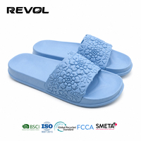Sandales plates en EVA à fleurs pour femmes, coussinets doux, légères, tongs d'été pour la plage, fabricant d'usine, vente en gros
