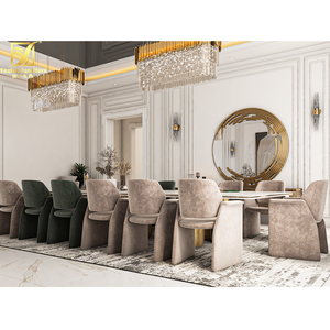 <span class=keywords><strong>Table</strong></span> à <span class=keywords><strong>manger</strong></span> moderne de luxe 12 places en marbre <span class=keywords><strong>14</strong></span> <span class=keywords><strong>personnes</strong></span> 12 chaises - Product Image 2