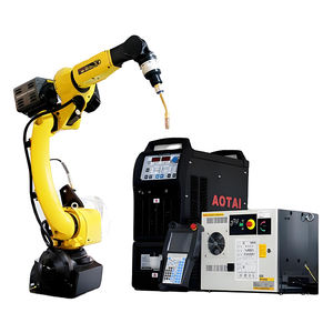 Bras de robot industriel Fanuc Arc Mate 100iD/8L à 6 axes, pistolet de soudage <span class=keywords><strong>Fronius</strong></span> TPS 320i PULSE MAG, unité de nettoyage avec boîte de vitesses - Product Image 3