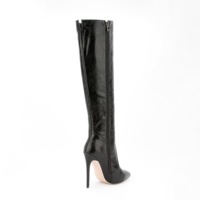 Bottes d'équitation mi-hautes pour femmes, nouvelle collection automne 2026, talons aiguilles, fermeture éclair latérale, chaussures à talons hauts tendance