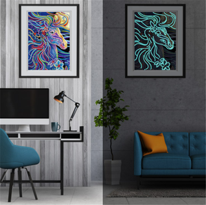 Nuit lumineux diamant peinture crâne chat <span class=keywords><strong>aigle</strong></span> <span class=keywords><strong>dauphin</strong></span> diamant strass enfants bricolage cadeau décor peinture en gros - Product Image 4