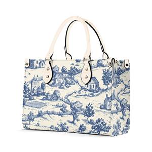 Toile De Jouy Sac à bandoulière en cuir d'inspiration vintage Drop Ship POD Personality Womans PU Handbag - Product Image 1