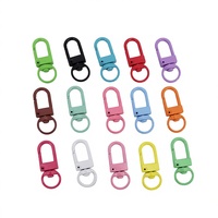 Mousqueton à ressort en alliage de zinc couleur bonbon / Boucle pour chien avec anneau