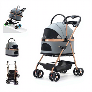 Ingrosso passeggino <span class=keywords><strong>per</strong></span> animali domestici a 4 ruote portatile in materiale Oxford pieghevole <span class=keywords><strong>per</strong></span> <span class=keywords><strong>cani</strong></span> da viaggio trasportini - Product Image 1