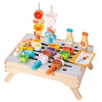 Clásico nuevo diseño creativo juego de mesa de madera Cocina Barbacoa cognición aprendizaje moda juguete educativo para niños y niñas