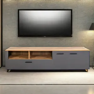 neues design rattan tv-ständer konsole schrank tisch tv-ständer einheit holz tv-schrank modern für wohnzimmer