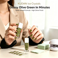 Vernis à ongles KUDAN scintillant, non toxique, à base d'eau, facile à retirer, sans lampe, pour manucure DIY à domicile, certifié UE, vente en gros