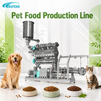 Ligne de production complète de croquettes pour animaux de compagnie Mufeng 5-7TPH pour usine d'aliments pour chiens et chats de qualité supérieure avec équipement clé en main intégré
